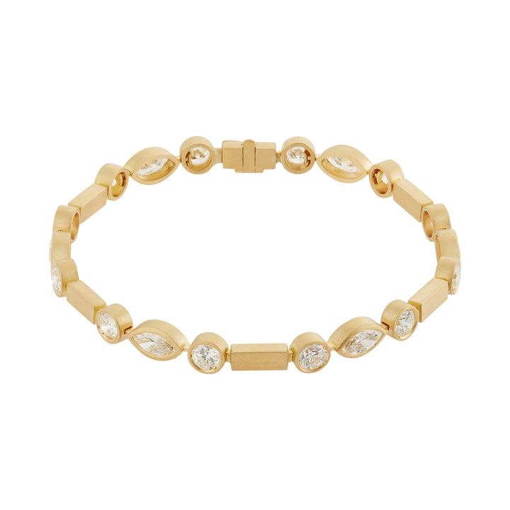 Diamond Navette Stream Bracelet Y-D, Bracelets, Ileana Makri