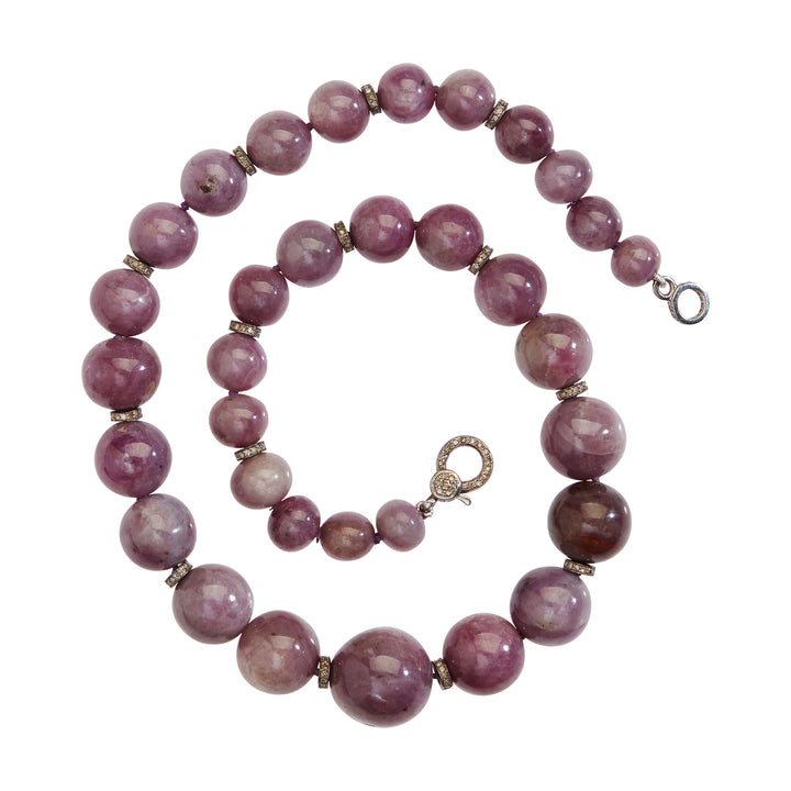 Ruby Beaded Necklace 216 (45cm)