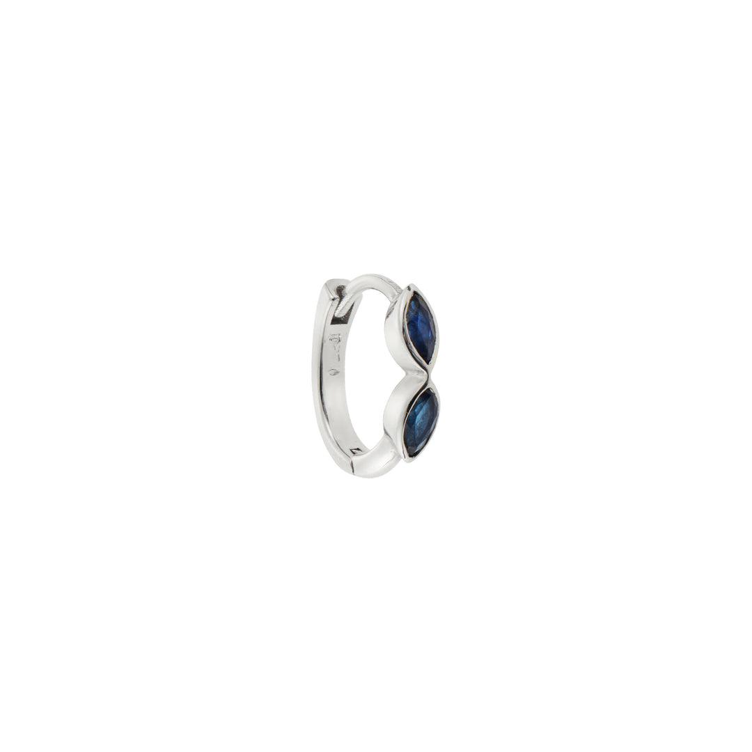 Navette Sapphire Mini Hoops W-BS