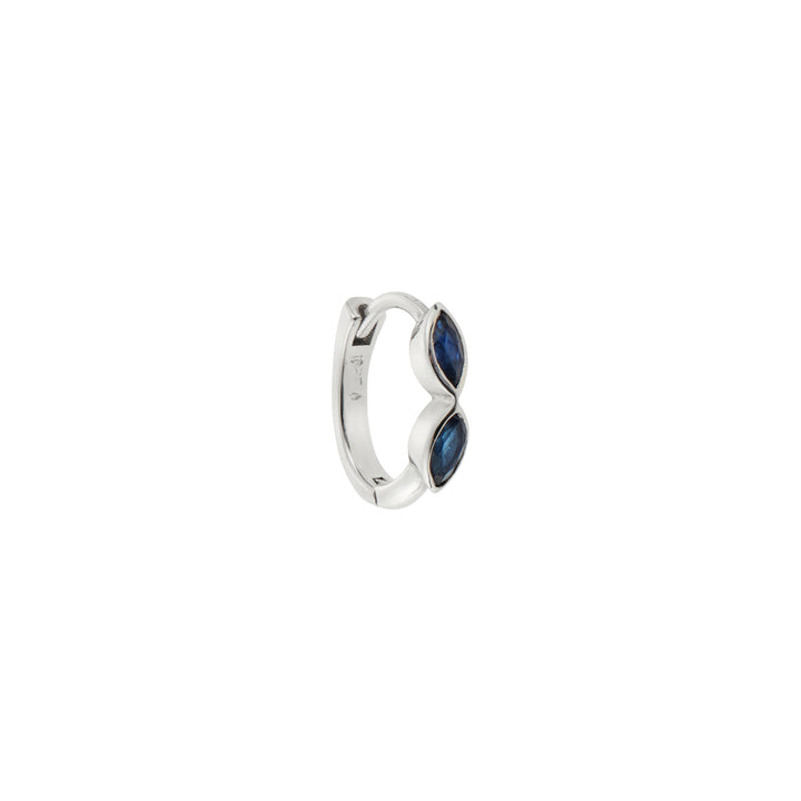 Navette Sapphire Mini Hoops W-BS