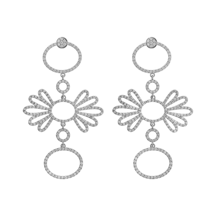 Twiggy Flower Earrings W-D