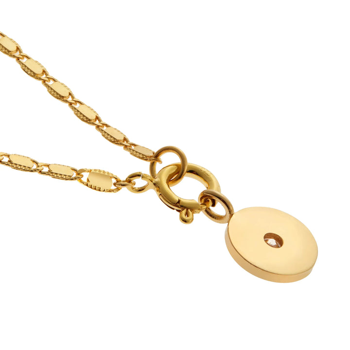 Bubble Solitaire Enamel Necklace - Eye M Core - Ileana Makri store