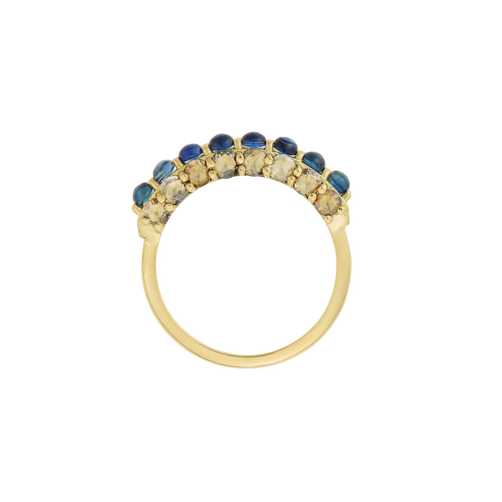 Blue Sapphire Arc Ring - Ileana Makri