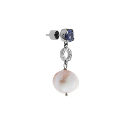 Iolite and Pearl Globetrotter Earrings