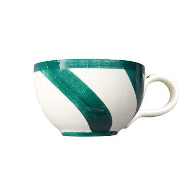 Green Wave Tea Cups (set of 2)