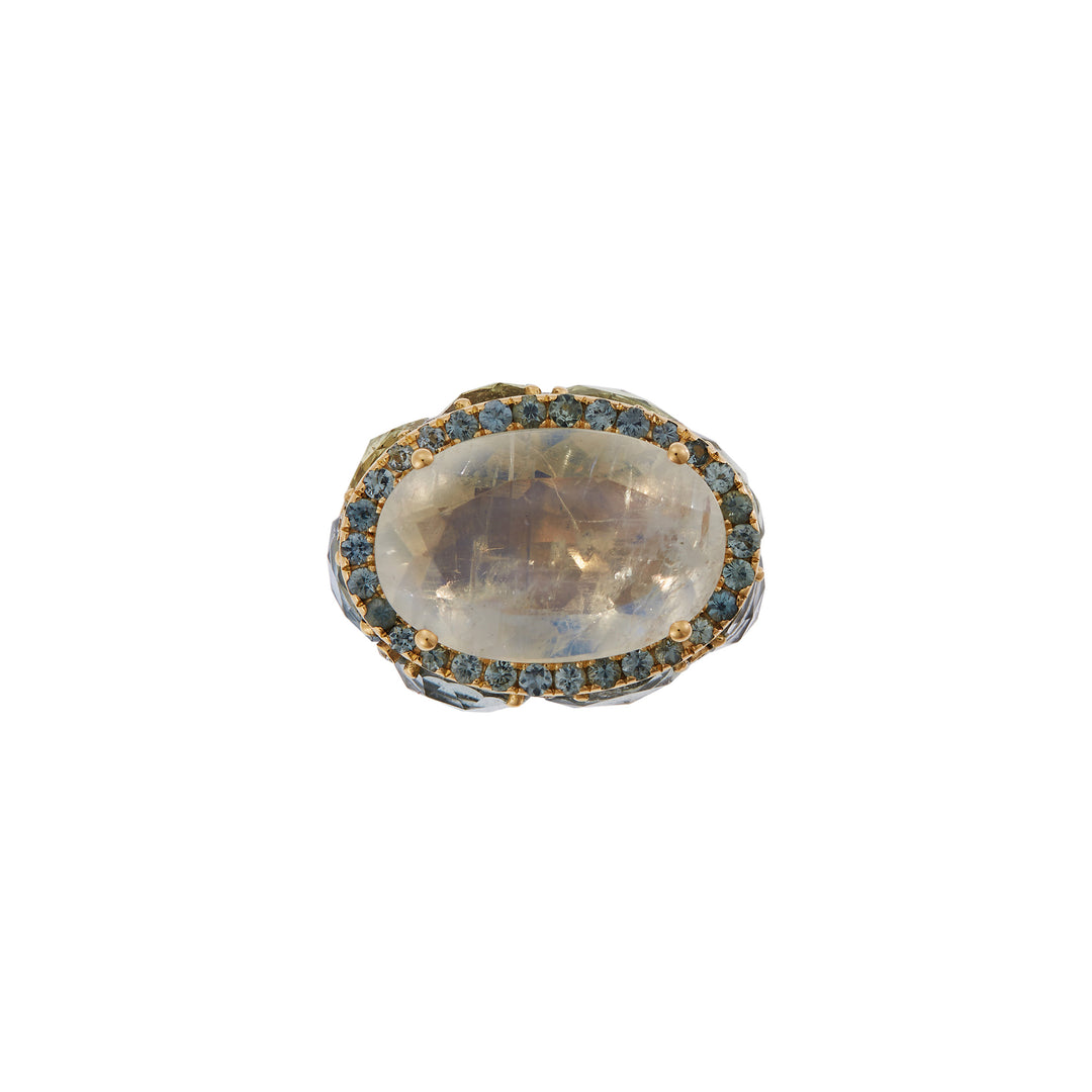 Moonstone Blossom Ring, Rings, Ileana Makri