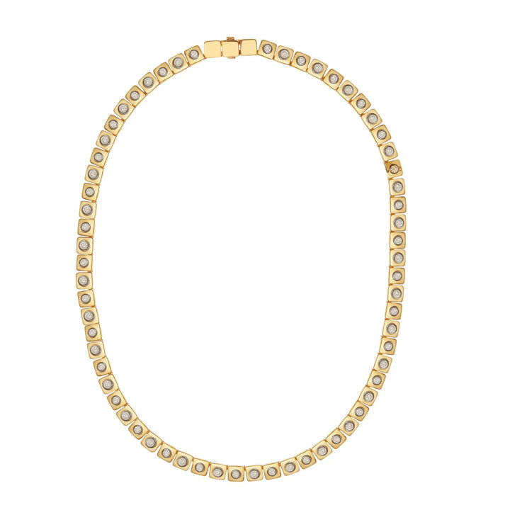 Medium Tile Diamond Necklace