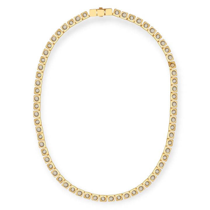 Medium Tile Diamond Necklace