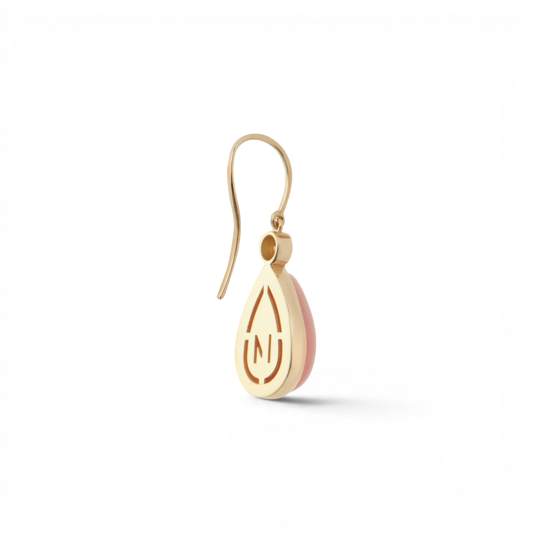 Pink Opal Pear Drop Earrings