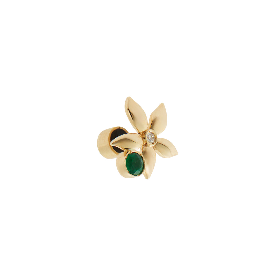 Mini Emerald Bloom Studs Y-D