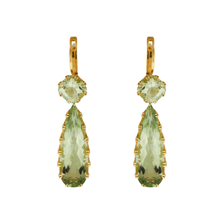 Double Crown Drops Green Amethyst