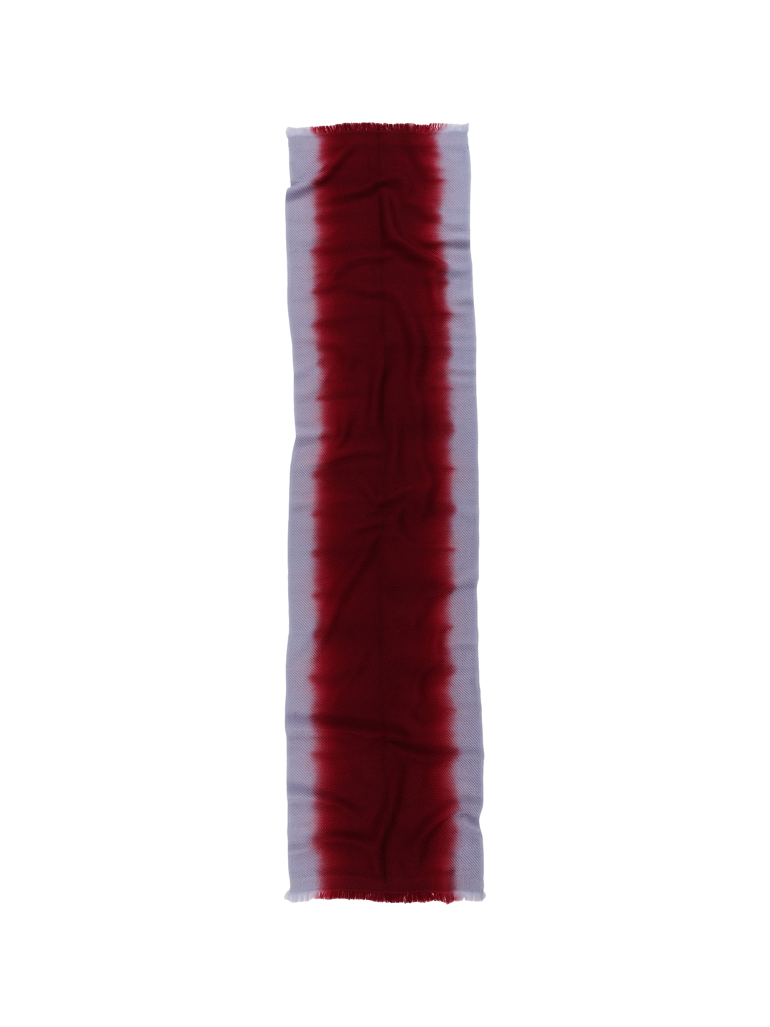 Border Ombre Scarf Ice Grey Maroon