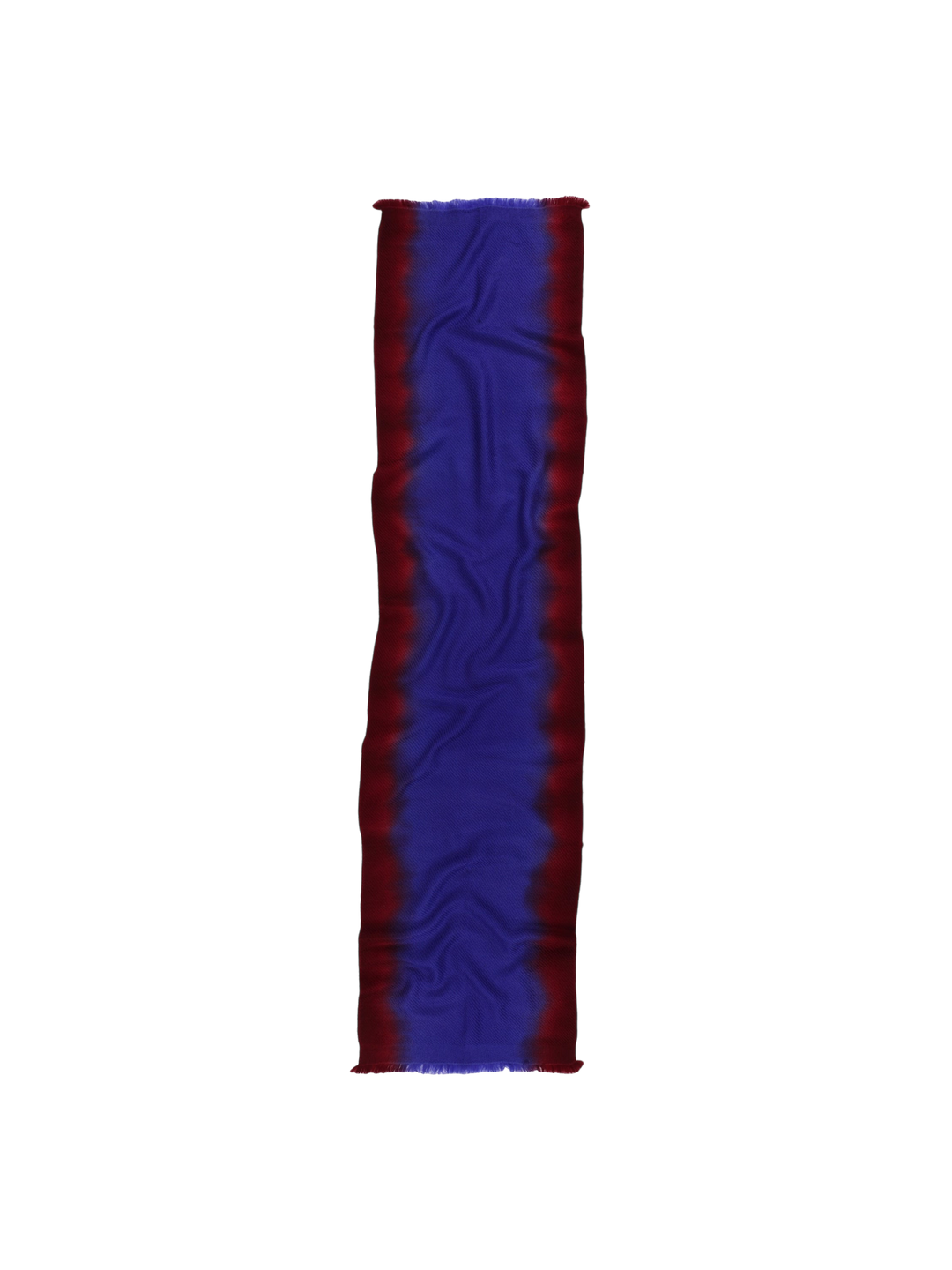 Border Ombre Scarf Electric Blue Maroon