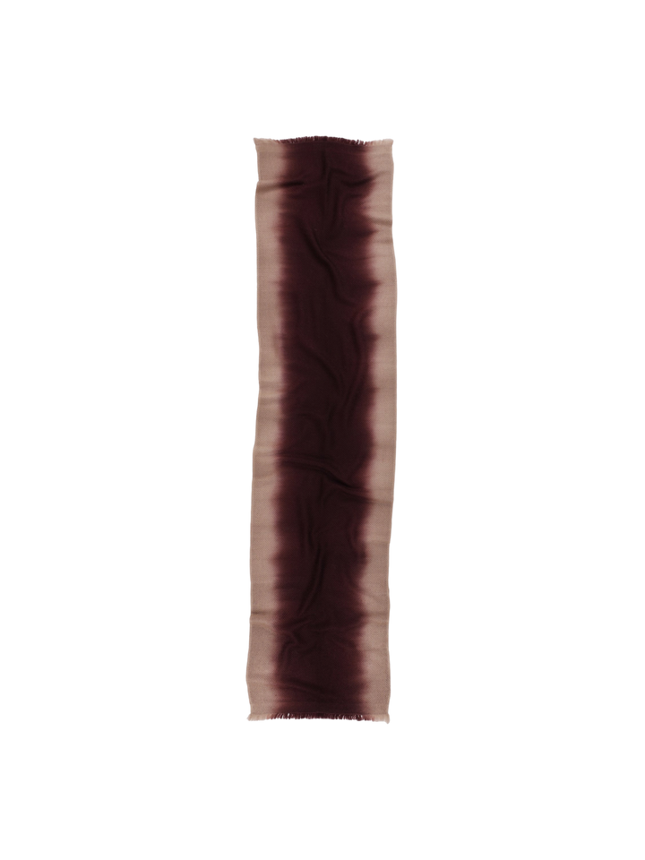 Border Ombre Scarf Craft Coffee