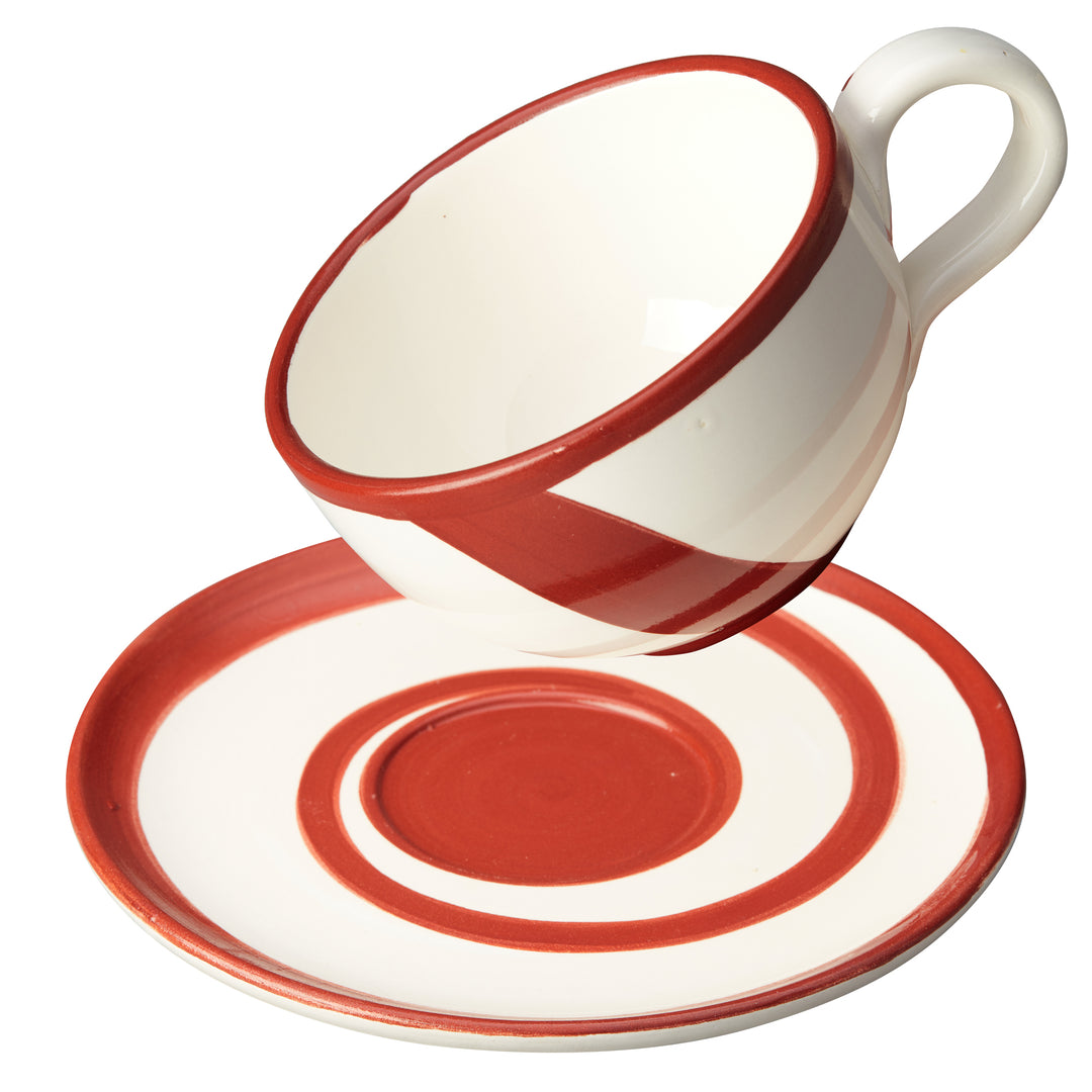 Red Wave Tea Cups (set of 2) - Arch - Ileana Makri store