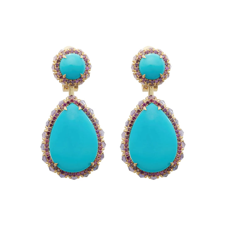 Turquoise Serenade Earrings, Earrings, Ileana Makri