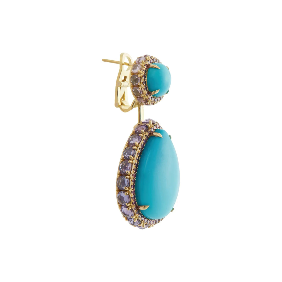 Turquoise Serenade Earrings, Earrings, Ileana Makri