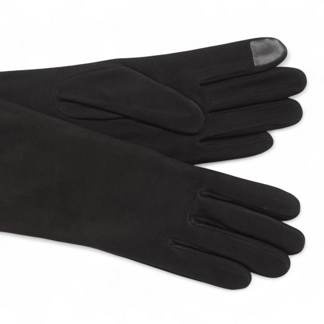 Christina Suede Gloves Noir
