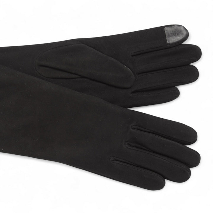 Christina Suede Gloves Noir