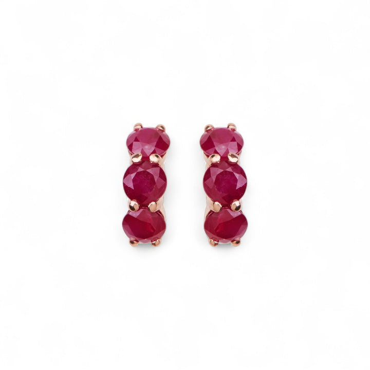 Huggie Hoops Ruby