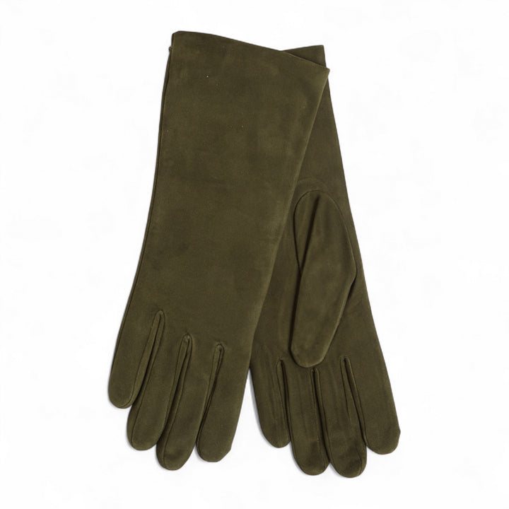 Christina Suede Gloves Olive