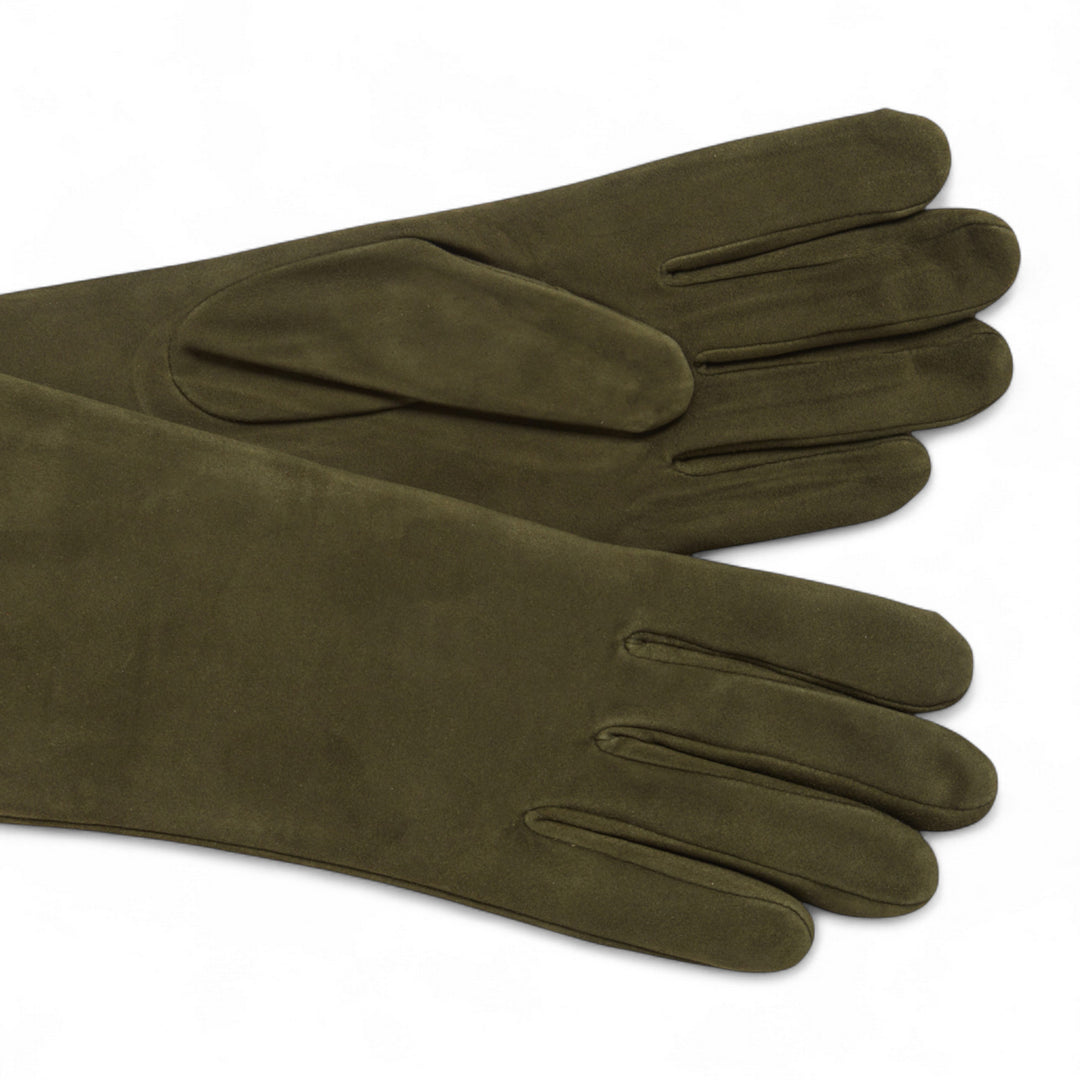 Christina Suede Gloves Olive