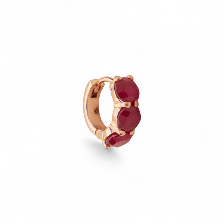 Huggie Hoops Ruby
