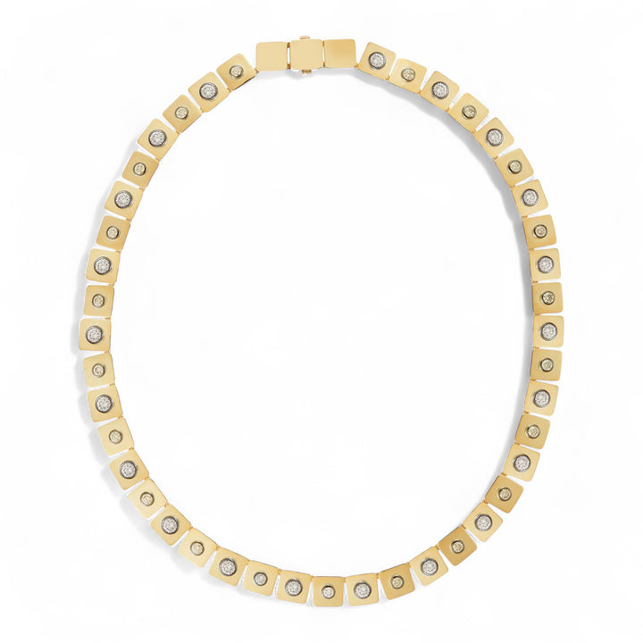 Large Tile Diamond Necklace