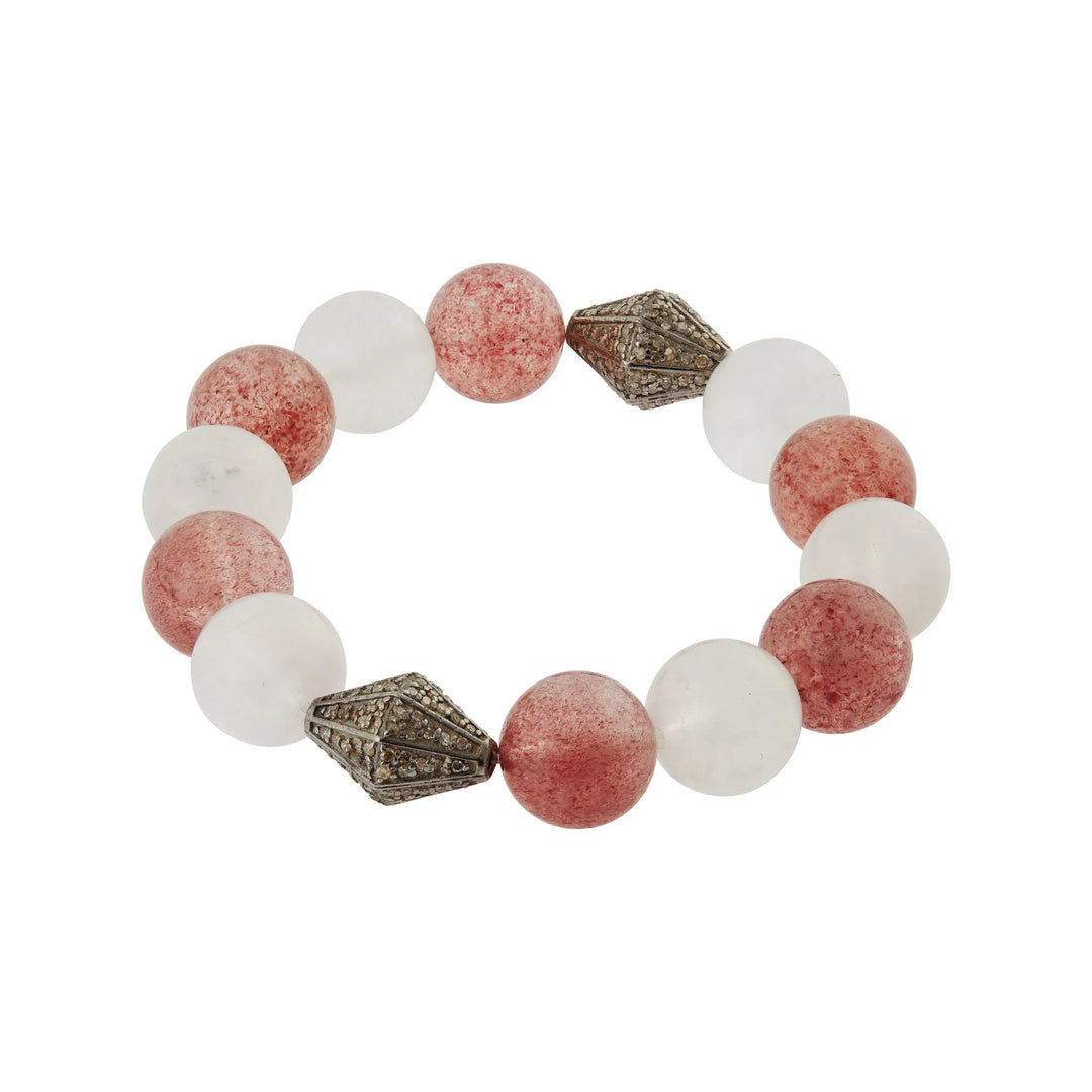 Strawberry Rainbow Beaded Bracelet - Ileana Makri