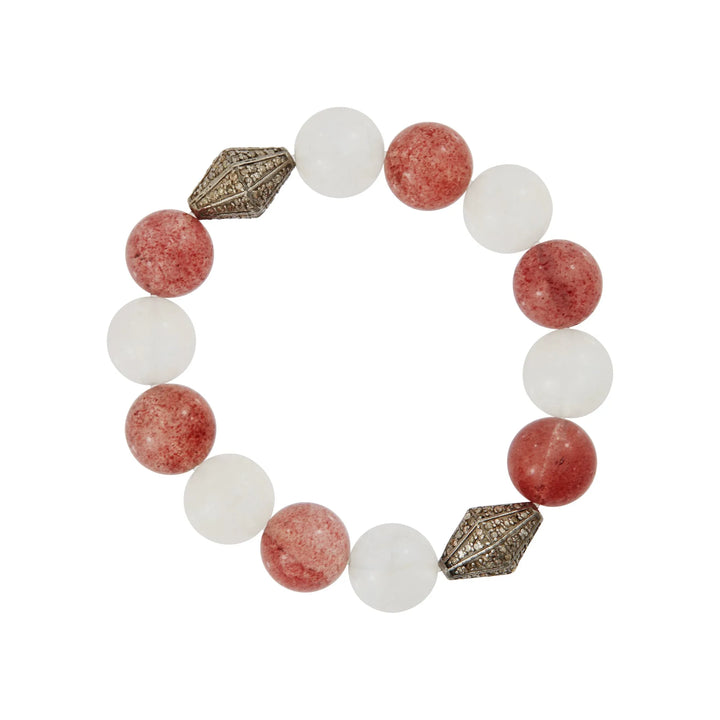 Strawberry Rainbow Beaded Bracelet - Ileana Makri