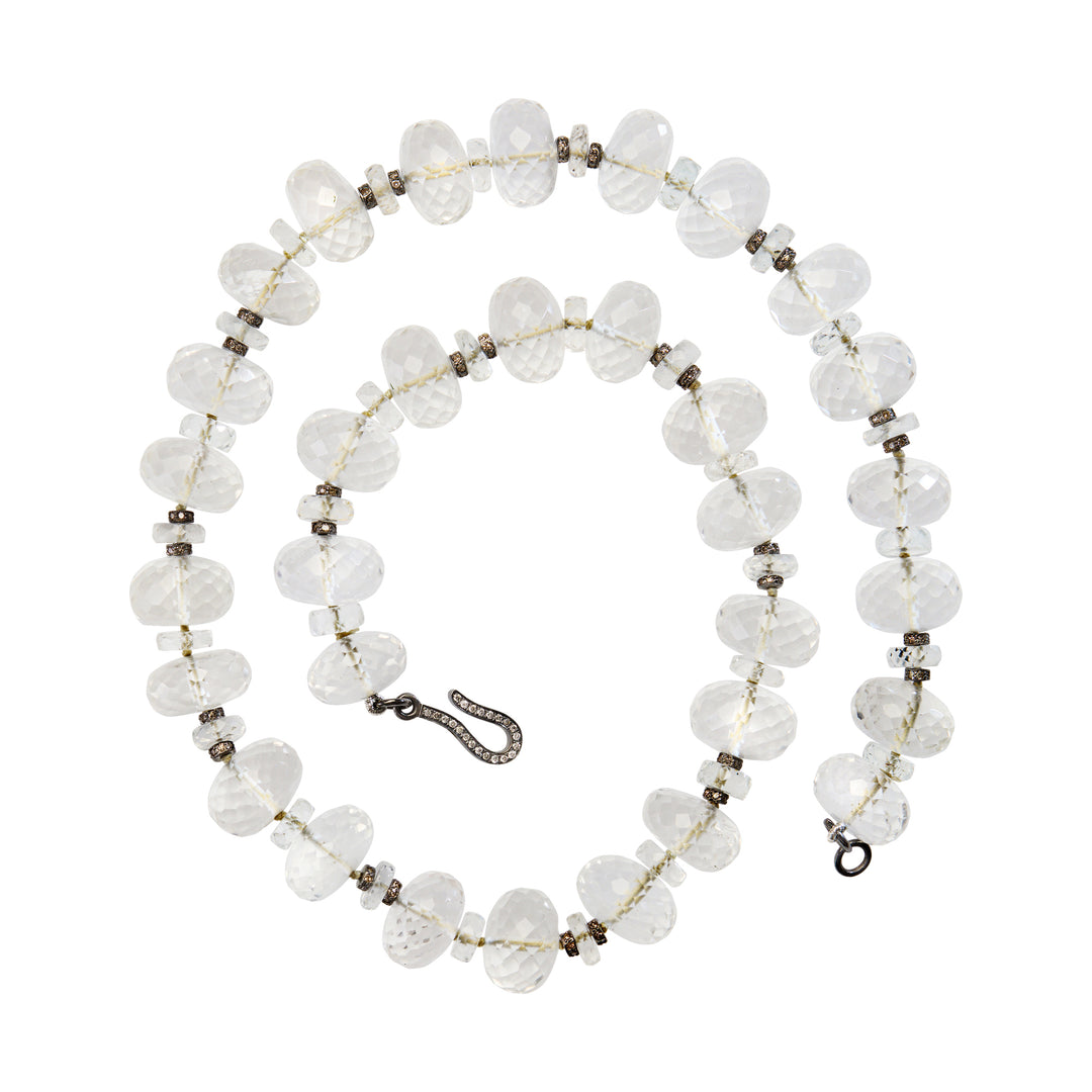 Faceted Crystal Beaded Necklace 337 (45cm)