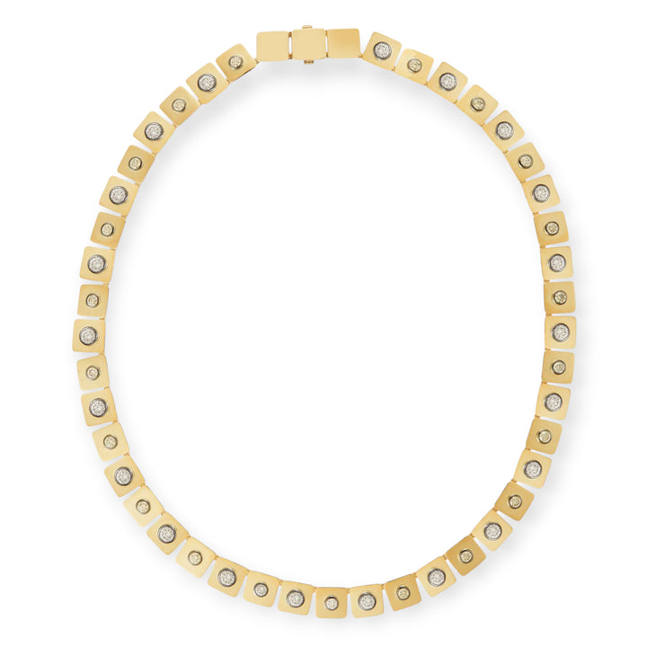 Large Tile Diamond Necklace
