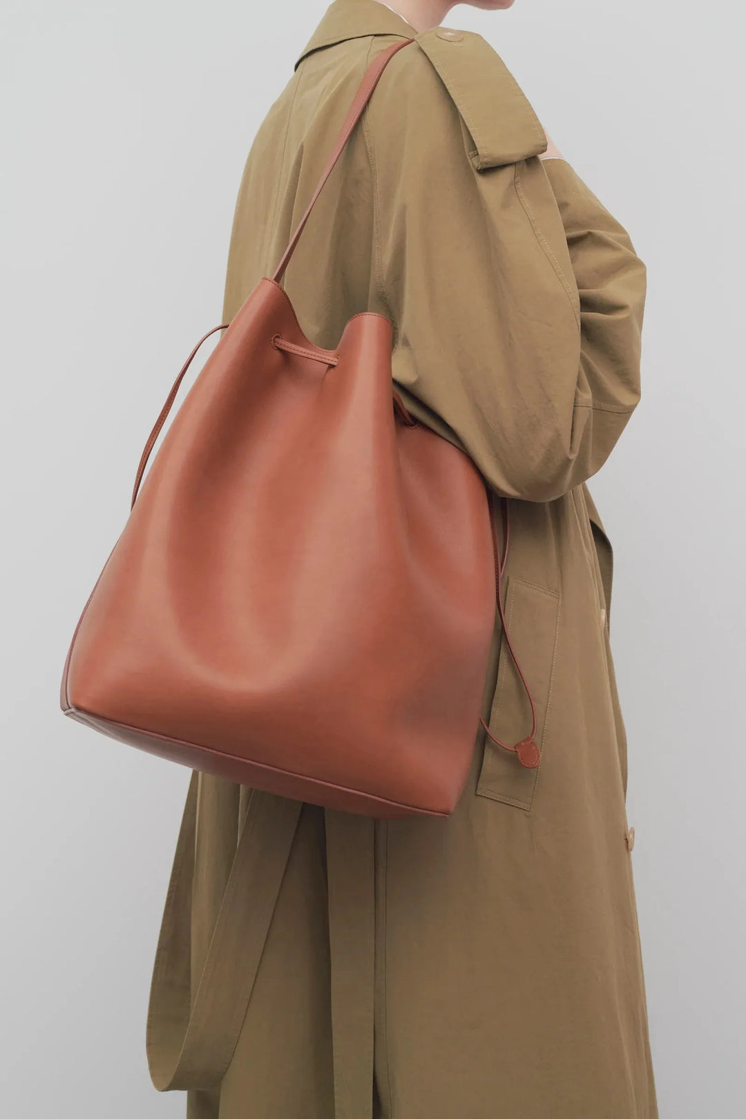 Belvedere Tote Bag in Brandy Leather