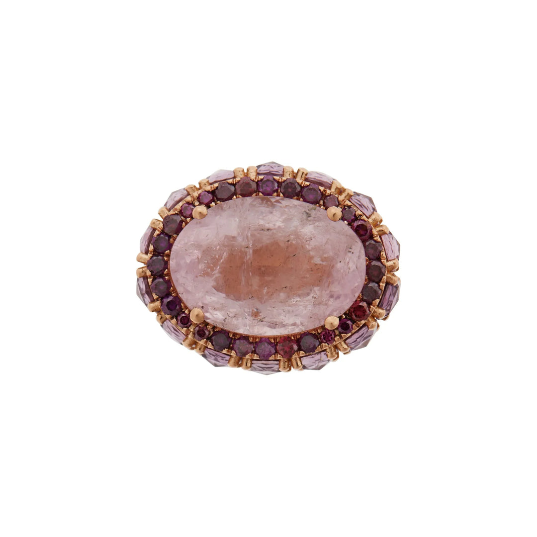 Pink Kunzite Aurora Ring