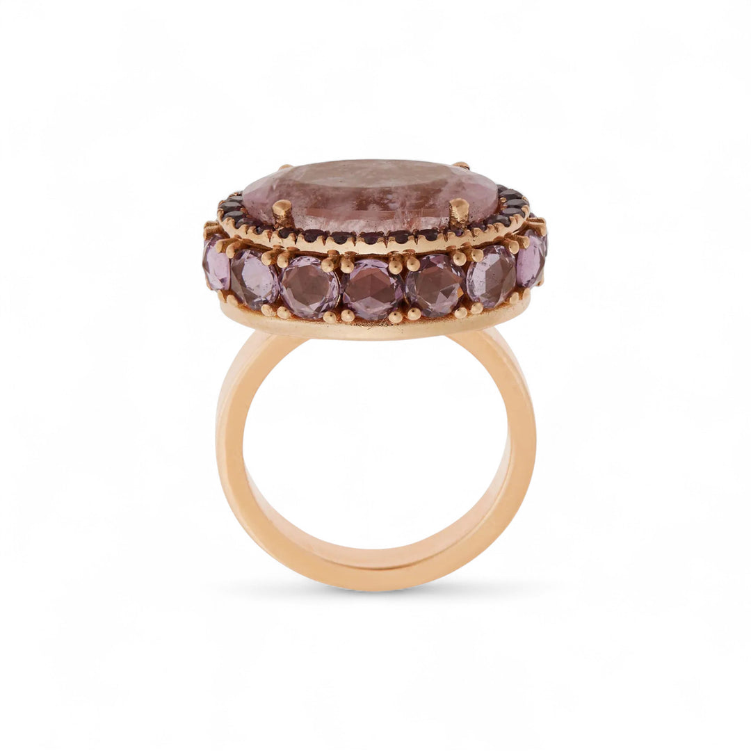 Pink Kunzite Aurora Ring