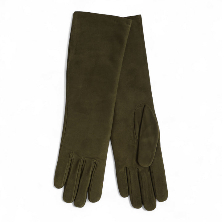 Celia Suede Gloves Olive