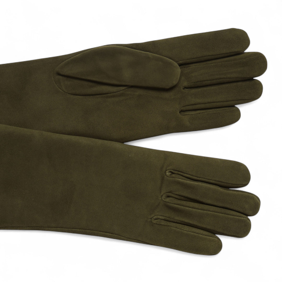 Celia Suede Gloves Olive
