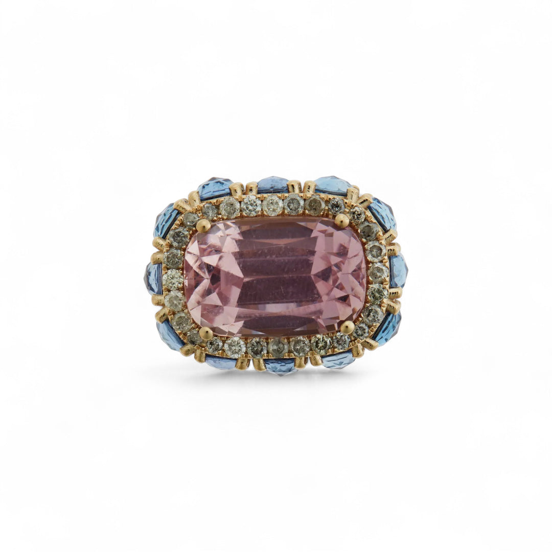 Kunzite Cushion Harmony Ring