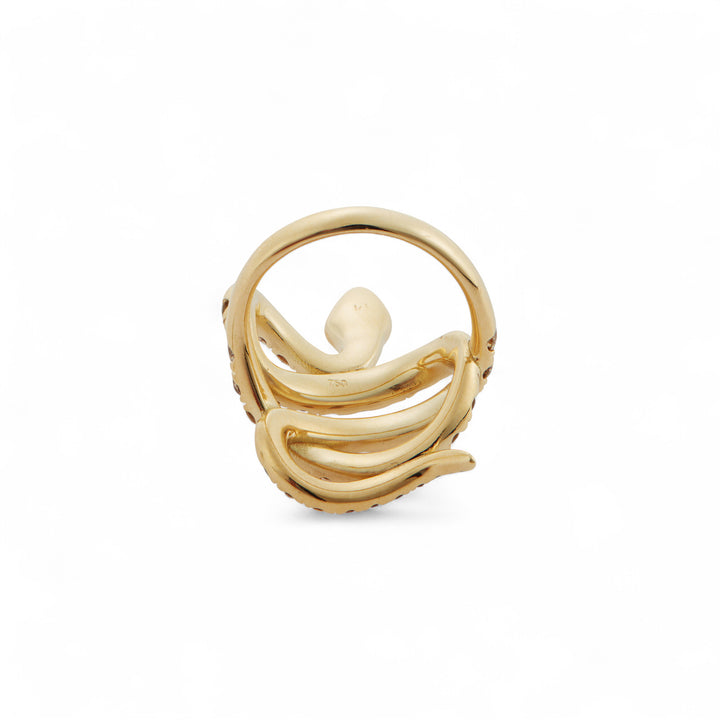 Diamond Coiled Snake Ring