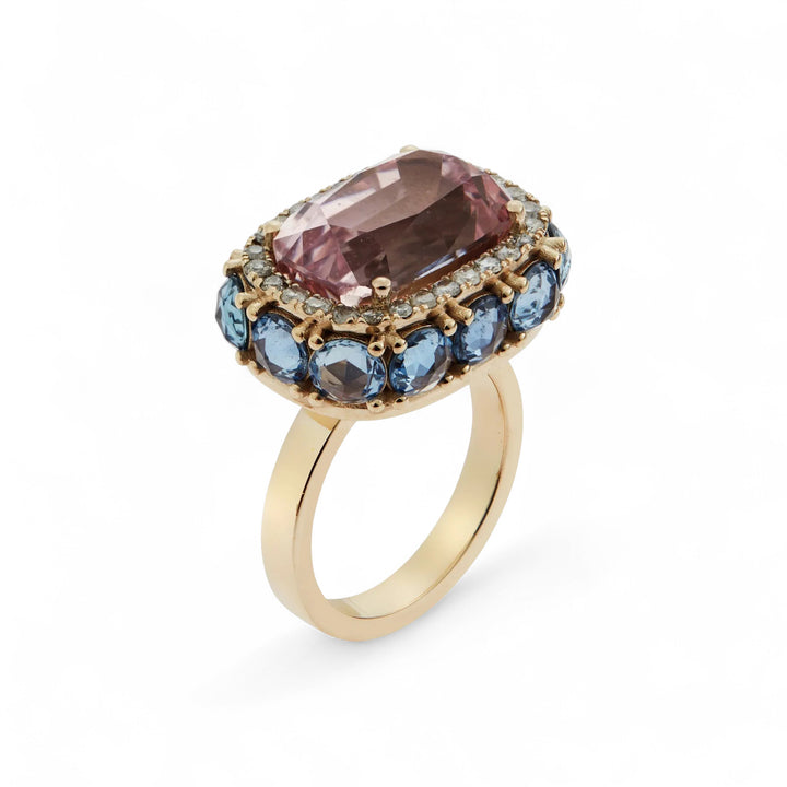 Kunzite Cushion Harmony Ring