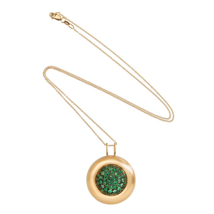 Emerald Caviar Pendant