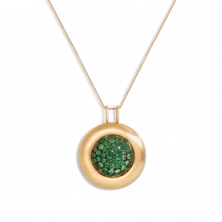 Emerald Caviar Pendant