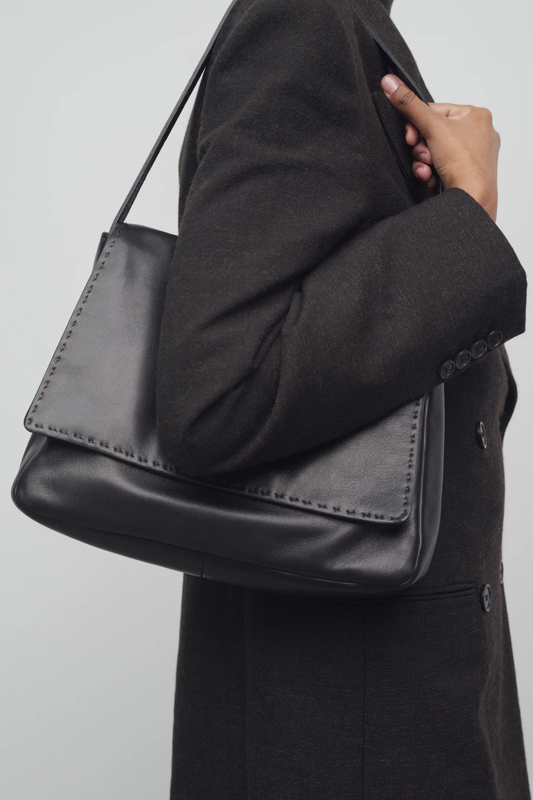 Nuance Hobo Bag in Leather, Bags, Ileana Makri, Handbags