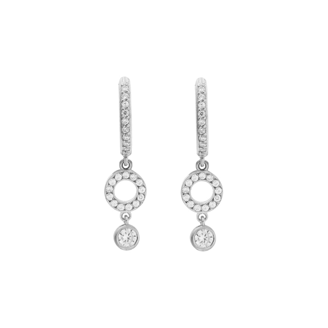 Circle Dot Drop Hoops, Eye M Earrings, Ileana Makri, Earrings