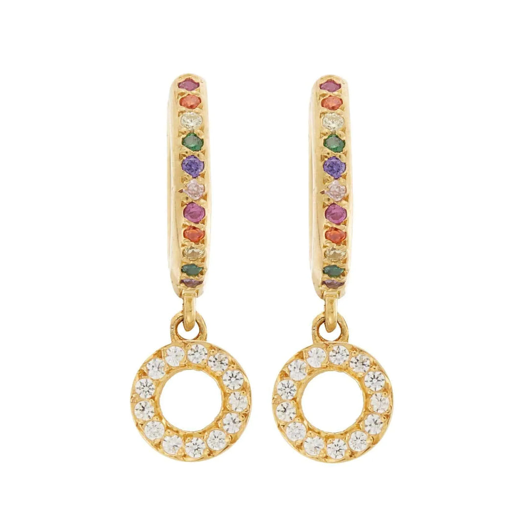 Crystal Candy Rainbow Midi Hoops - Eye M by Ileana Makri