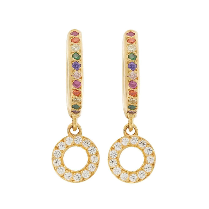 Crystal Candy Rainbow Midi Hoops - Eye M by Ileana Makri