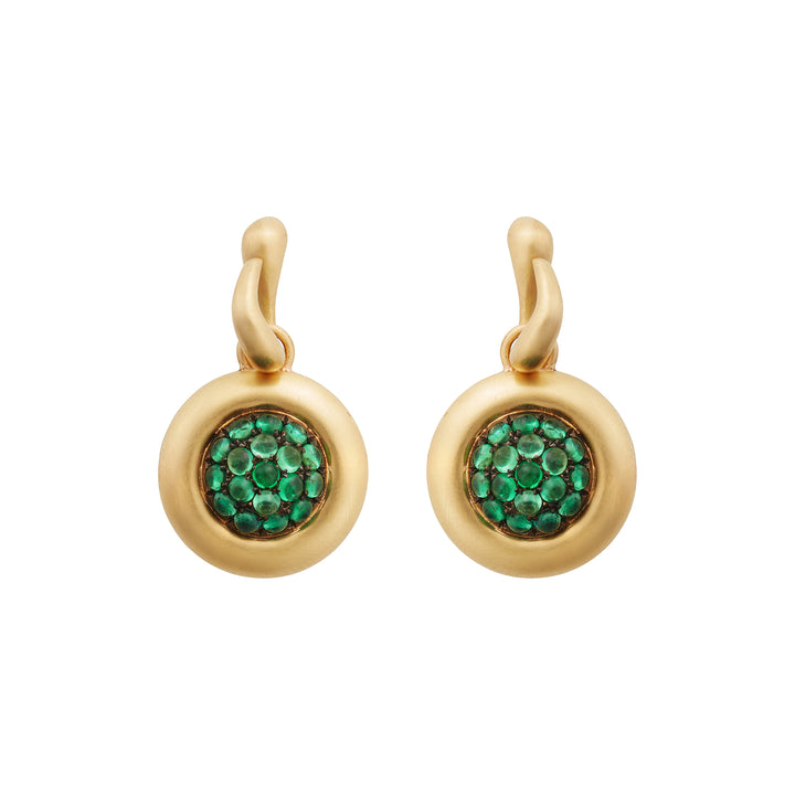 Emerald Caviar Earrings Small