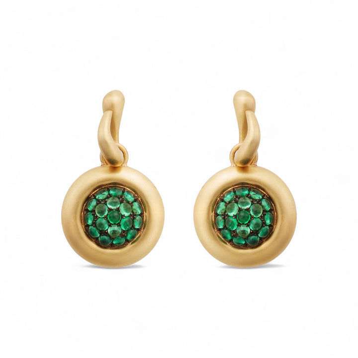 Emerald Caviar Earrings Small