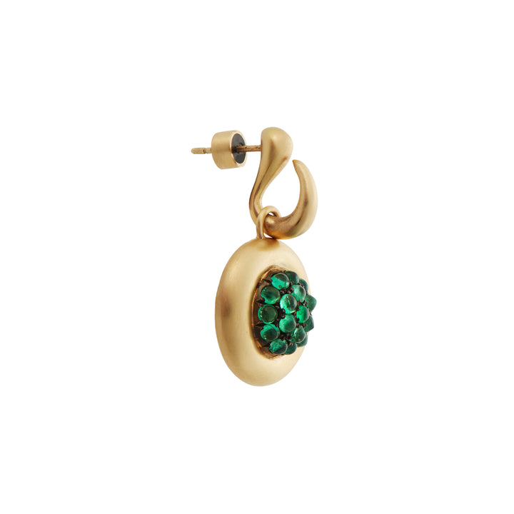 Emerald Caviar Earrings Small