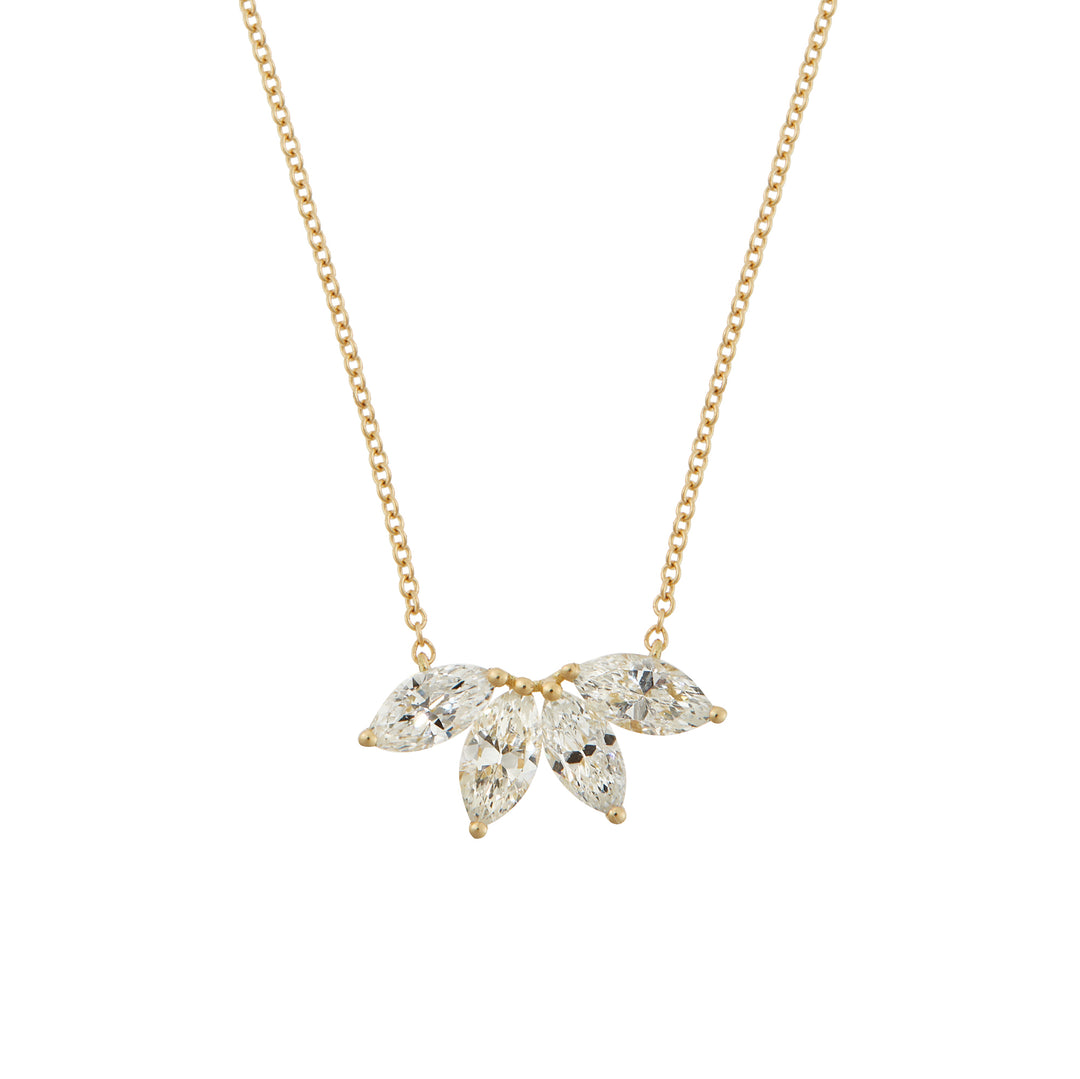 Navette Diamond Necklace Y-D (45CM) - Classic - Ileana Makri store